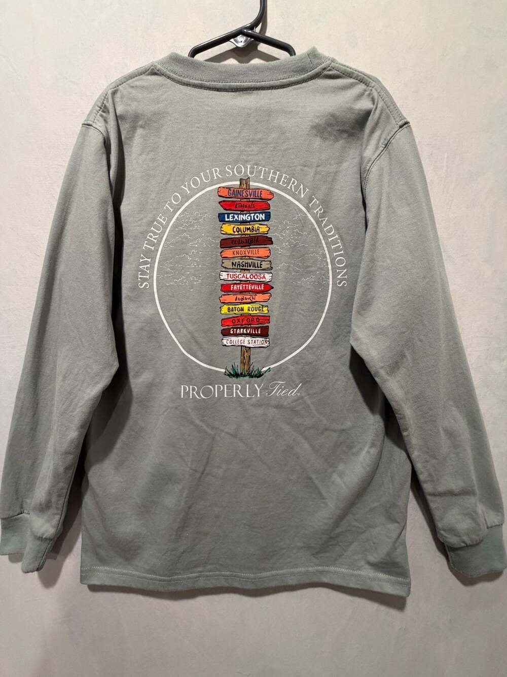 Properly Tied Southeastern Showdown Long Sleeve Tee Shirt sz 10/12